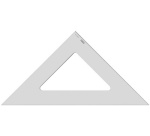 Equerre en plexi usiné, hypoténuse: 495 mm