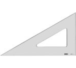 Equerre en plexi usiné, hypoténuse: 577 mm