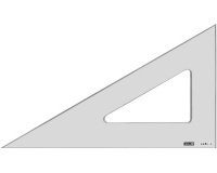 Equerre en plexi usiné, hypoténuse: 577 mm