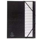 Trieur rigide Exacompta Ordonator numérique 12 divisiosn noir