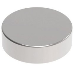 MAUL neodymium cylinder magneet, ft 10 x 10 x 10 mm, trekkracht 4 kg, zilver, blister van 10 stuks