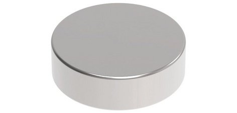 Aimant néodyme en forme de pastille, 5 mm, argent