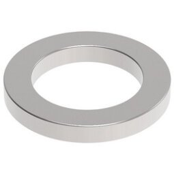 Aimant néodyme, torique, diamètre: 12 mm, nickel