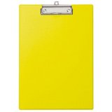 Porte-bloc, A4, plastifié, jaune