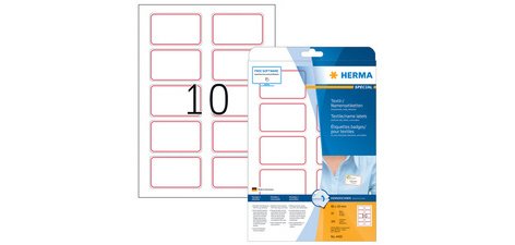 Etiquettes badges 80 x 50 mm, soie d'acétate, marge