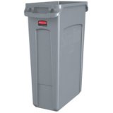 Collecteur de déchets Slim Jim, 87 litres, gris
