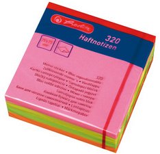 Blokje zelfklevende notes 75 x 75 mm fluo kleuren