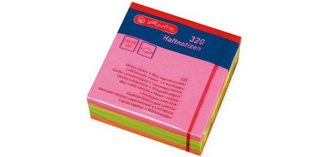 Bloc-notes adhésifs, 75 x 75 mm, couleurs fluo