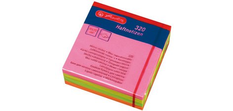 Bloc-notes adhésifs, 75 x 75 mm, couleurs fluo