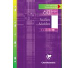 Feuillets mobiles sous étui A4 200 pages perforées petits carreaux + marge