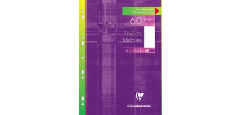 Feuillets mobiles, A4, ligné 8  marge