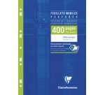Feuillets mobiles sous étui A4 200 pages perforées petits carreaux + marge