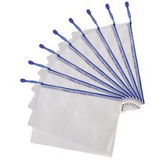 by tarifold Pochette à zip ZIPPER, A4, PVC, bleu