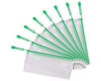 Hoes met rits ZIPPER, chequebook formaat, pvc, blauw