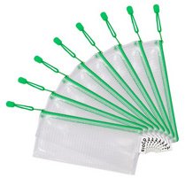 Hoes met rits ZIPPER, chequebook formaat, pvc, blauw