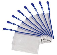 by tarifold Pochette à zip ZIPPER, A6, PVC, bleu