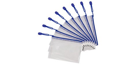 by tarifold Pochette à zip ZIPPER, A6, PVC, bleu