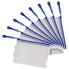djois by  Pochette à zip ZIPPER, A6, PVC, bleu