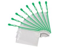 De_djois by  pochette a zip zipper, a6, pvc, vert