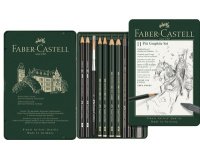 FABER-CASTELL Kit PITT GRAPHITE petit, étui de 9 pièces