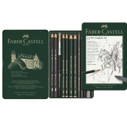 FABER-CASTELL Kit PITT GRAPHITE petit, étui de 9 pièces