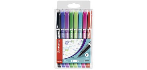 Feutre à pointe fine sensor F, étui plastique de 8