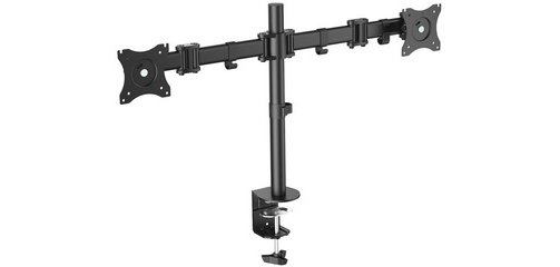 Support double écran universel, fixation par serrage