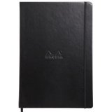 Webnotebook A4 192 pages ligné papier ivoire 90g fermeture élastique - Noir