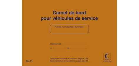 Carnet de bord pour véhicules de service, 150 x 215 mm