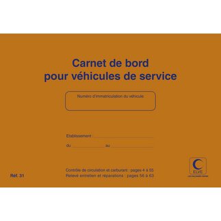 Registratieboekje voor dienstvoertuigen, 150 x 215 mm, Franstalig