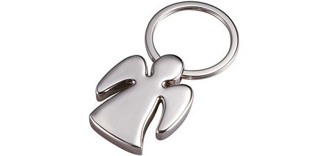 Porte-clé 'CELIA', Ange gardien, en métal