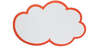 Symbole de notation 'nuage', autocollant, 150x230mm