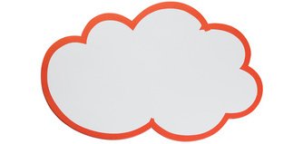 Symbole de notation 'nuage', autocollant, 150x230mm