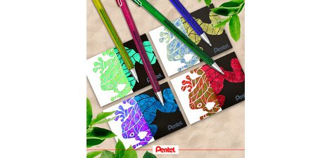 Hybrid Stylo roller 'Dual Pen', vert clair/bleu