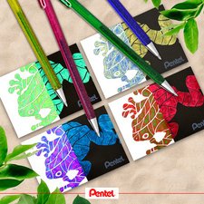 Hybrid Stylo roller 'Dual Pen', vert clair/bleu