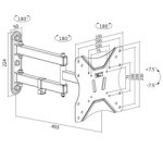 Support mural pour TV Full Motion,58,42 - 106,68 cm