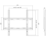 Support mural pour TV, plat, pour 81,28 - 139,7 cm