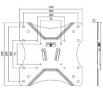 Support mural pour téléviseur, plat, pour 58,42 -