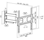 Support mural pour TV Full Motion, 81,28 - 139,7 cm
