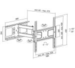 Support mural pour TV Full Motion, 81,28 - 139,7 cm