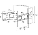 Support mural pour TV Full Motion, pour 96,98 -