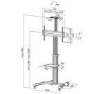 Support pour téléviseur, pivotant et inclinable,