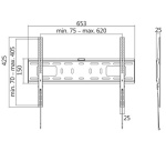 Support mural pour TV, plat, pour 96,98 - 177,8 cm