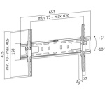 Support mural pour TV, inclinable, 96,98 - 177,8 cm