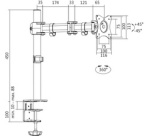 Bras support pour écran, noir
