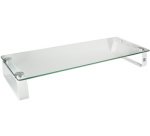 Logilink support de moniteur, acier/verre, blanc