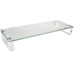 Logilink support de moniteur, acier/verre, blanc
