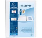Classeur PP personnalisable Kreacover - 4 anneaux en D 50mm - A4 maxi - Blanc
