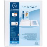 Classeur personnalisable rigide 2 poches KreaCover - 4 anneaux en D 40mm - A4 maxi