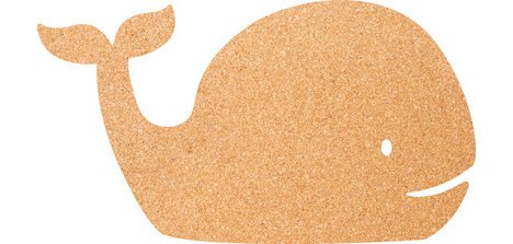 Tableau mural en liège SILHOUETTE 'Baleine'